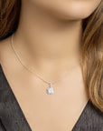 zilver wit collier klaver 41 + 4 cm 1019667