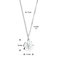 zilver wit collier klaver 41 + 4 cm 1019667