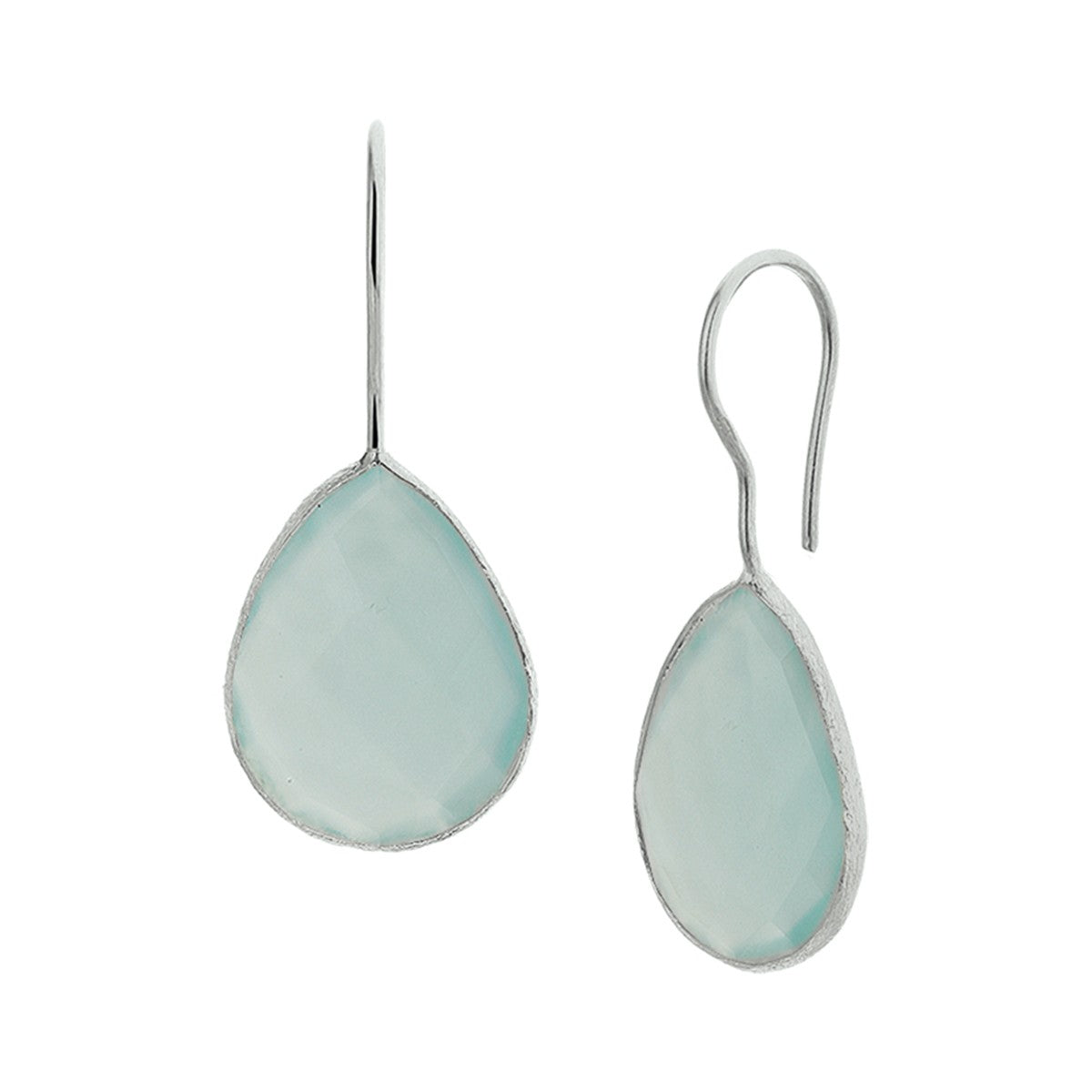 Zilver Oorhangers Chalcedoon Franse Haak 1019932