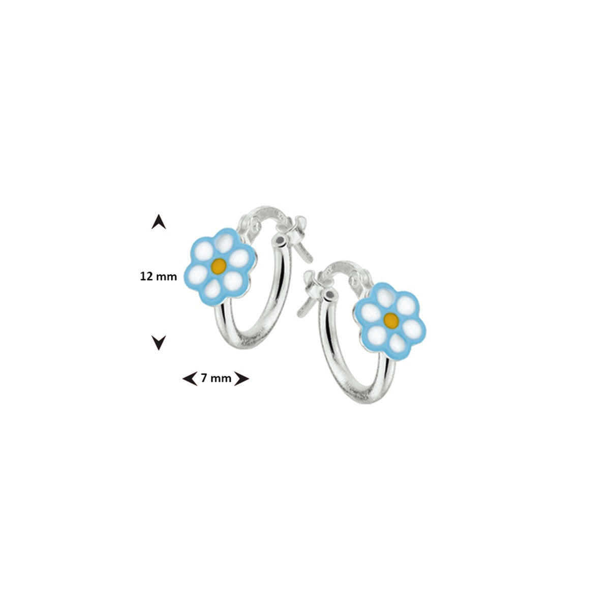 Zilver Oorringen Bloem 1020150 - PansiteNederland.nl