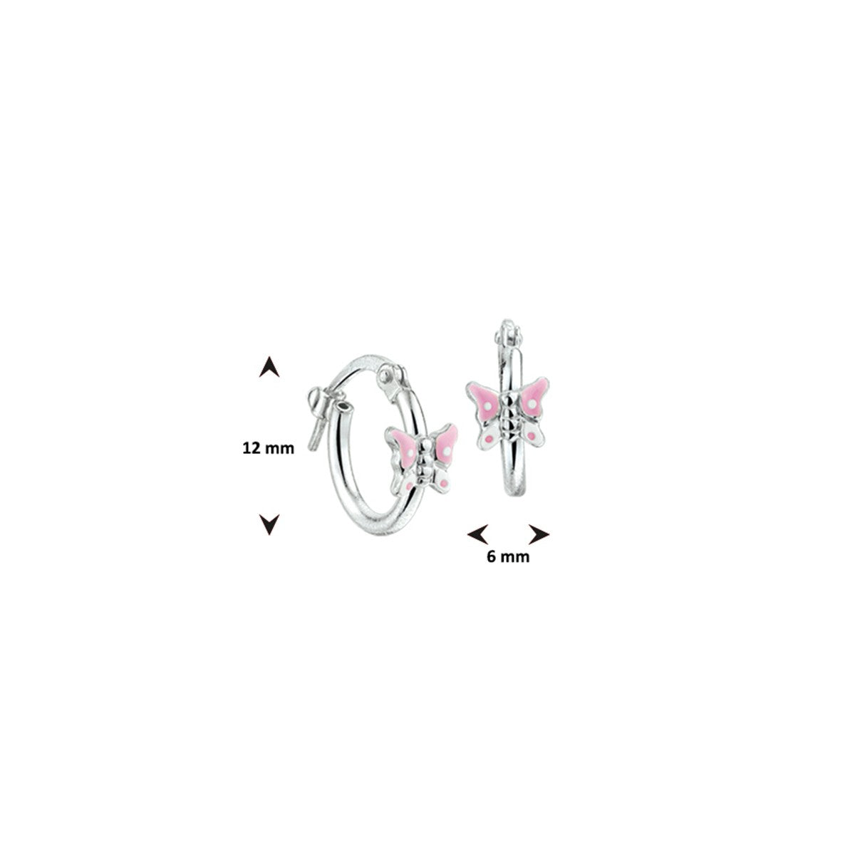 Zilver Oorringen Vlinder 1020247 - PansiteNederland.nl