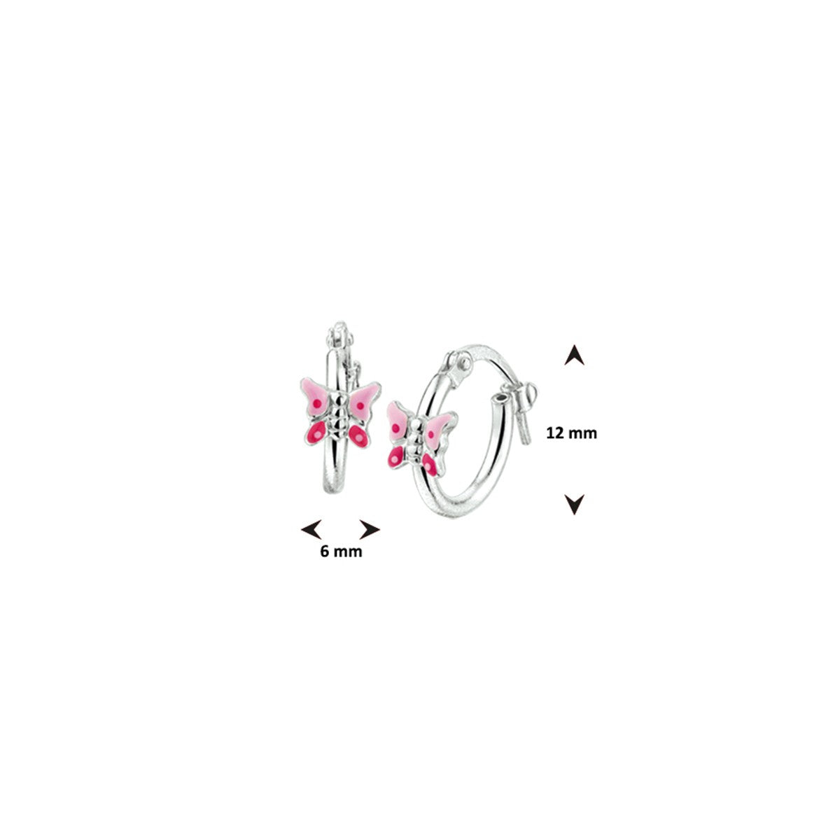 Zilver Oorringen Vlinder 1020248 - PansiteNederland.nl