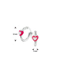 Zilver Oorringen Hart 1020250 - PansiteNederland.nl