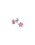 Zilver Oorknoppen Bloem En Roze Zirkonia 1020309 - PansiteNederland.nl