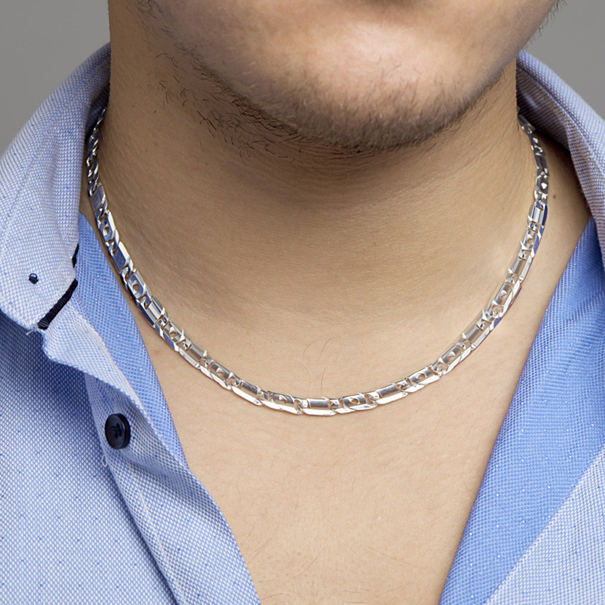 Zilver Wit Collier Valkenoog Met Tussenstuk 7 mm 1020393 - PansiteNederland.nl