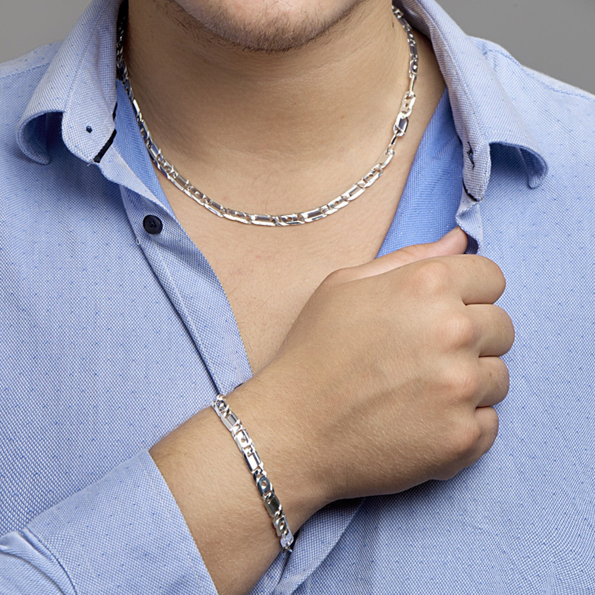 Zilver Wit Collier Valkenoog Met Tussenstuk 7 mm 1020393 - PansiteNederland.nl