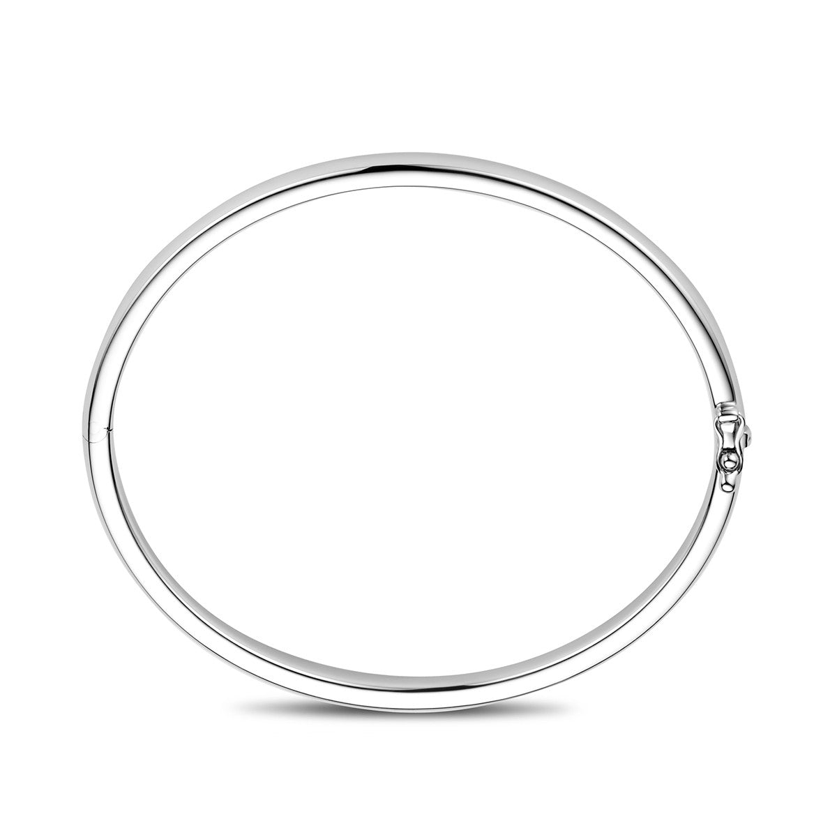 Bangle scharnier bolle buis 5 mm zilver