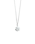 zilver wit collier klaver 41 + 4 cm 1020996