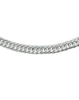 Zilveren collier dubbel gourmette 7,4 mm 45 cm met groot springslot 1021067, exclusief en kwalitatief hoogwaardig. Ontdek nu!