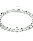 Zilver Wit Gourmette 6-Zijdes Geslepen 6,5 mm 1021078 - PansiteNederland.nl