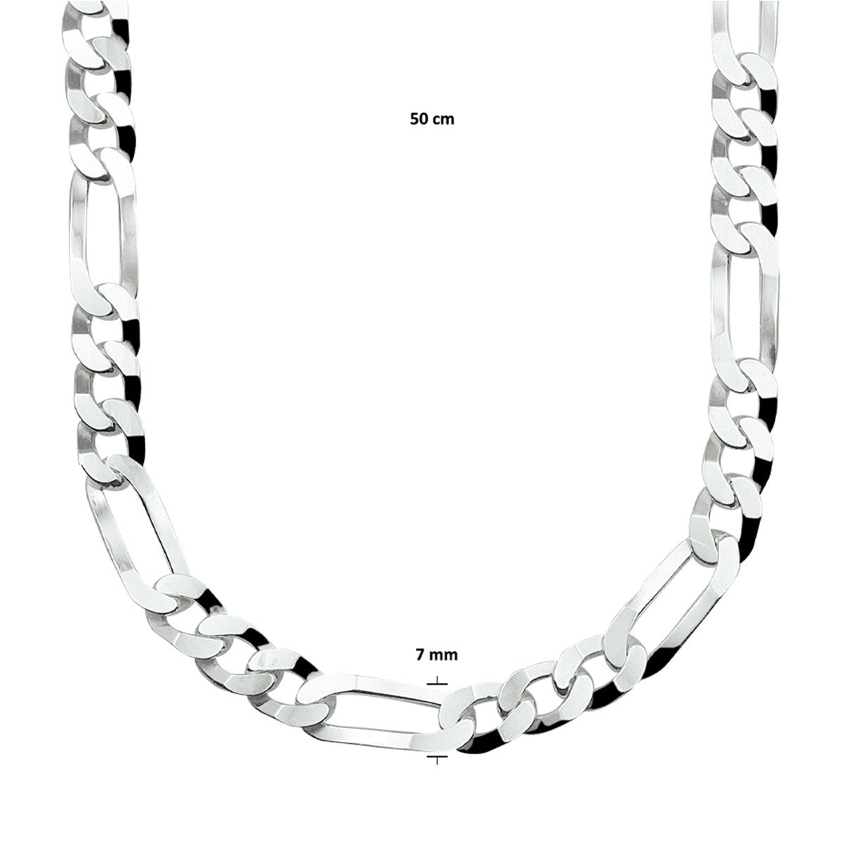 Zilver Wit Figaro 7,0 mm 1021089 - PansiteNederland.nl