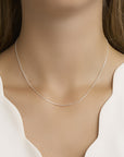zilver wit collier anker gediamanteerd 1,1 mm 41 + 4 cm 1021119 - PansiteNederland.nl