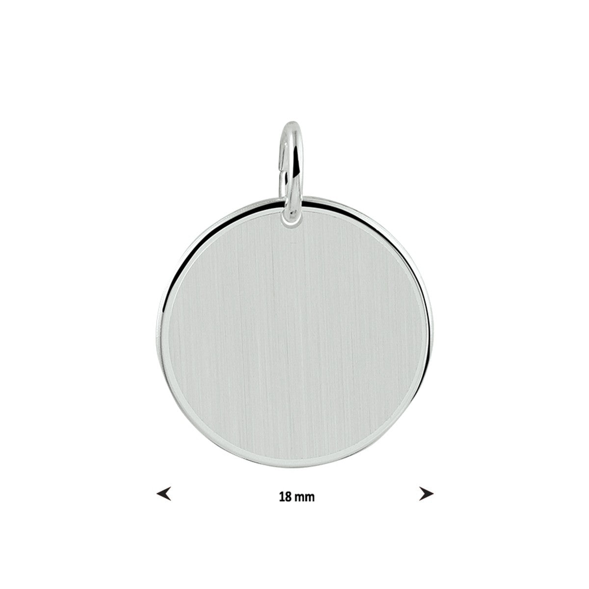 Zilveren graveerhanger rond glad - 1021131 - PansiteNederland.nl