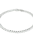 Zilver Wit Gourmette 8-Zijdes Geslepen 4,3 mm 1021678