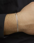 Zilver Wit Gourmette 8-Zijdes Geslepen 4,3 mm 1021678