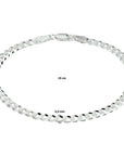 Zilver Wit Gourmette 8-Zijdes Geslepen 4,3 mm 1021678