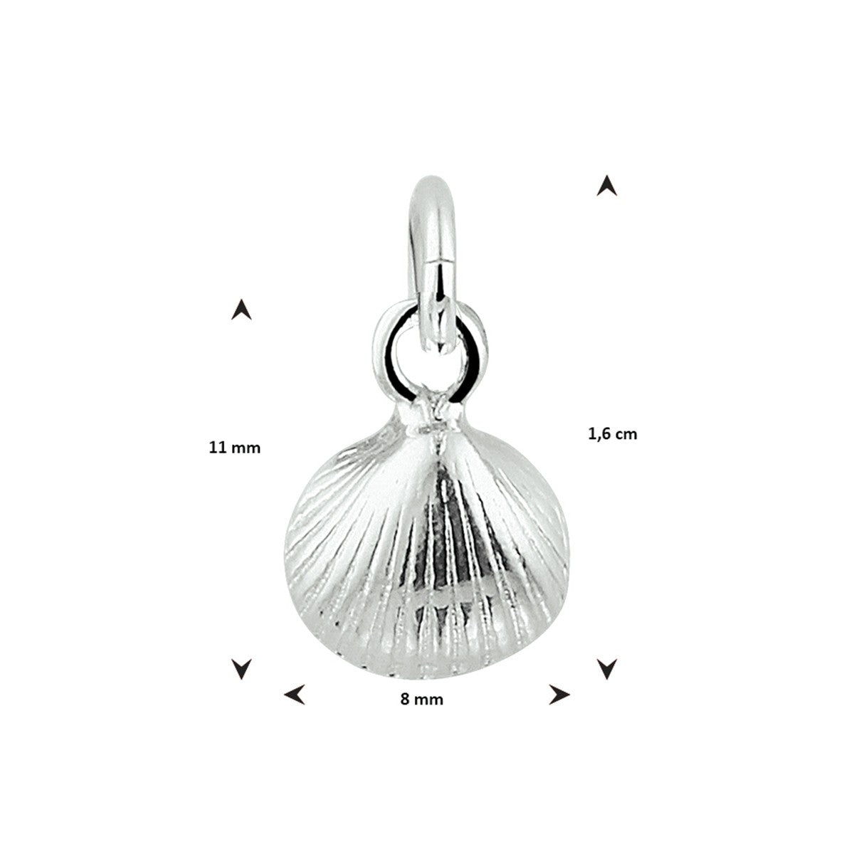 zilver hanger schelp 1021702 - PansiteNederland.nl