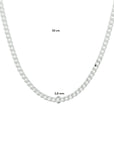 Zilver Wit Collier Gourmette 6-Zijdes Geslepen 2,8 mm 1021716 - PansiteNederland.nl