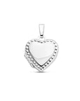 zilver medaillon hart bolletjes 1021752