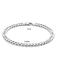 Zilver Wit Armband Gourmette 5,7 Mm 21 Cm 6-Zijdes Geslepen 1021794 - PansiteNederland.nl