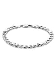Zilver Wit Armband Gourmette Met Tussenstuk 5,8 Mm 21 Cm 6-Zijdes Geslepen 1021795