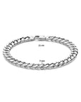 Zilveren armband gourmette 7,0 mm 21 cm 4-zijdes geslepen - 1021800 - PansiteNederland.nl