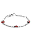 Zilver Wit Armband Lieveheersbeestje 1021812 - PansiteNederland.nl