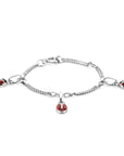 Zilver Wit Armband Lieveheersbeestje 1021815