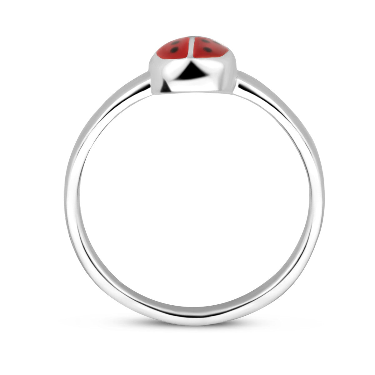 Zilver Ring Lieveheersbeestje Wit 1021818 - PansiteNederland.nl