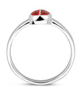 Zilver Ring Lieveheersbeestje Wit 1021818 - PansiteNederland.nl