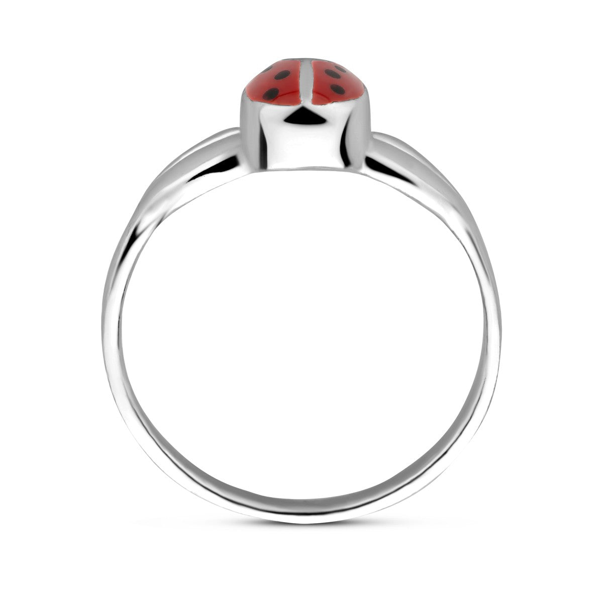 Zilver Ring Lieveheersbeestje Wit 1021826 - PansiteNederland.nl