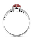 Zilver Ring Lieveheersbeestje Wit 1021826 - PansiteNederland.nl