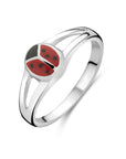 Zilver Ring Lieveheersbeestje Wit 1021833 - PansiteNederland.nl
