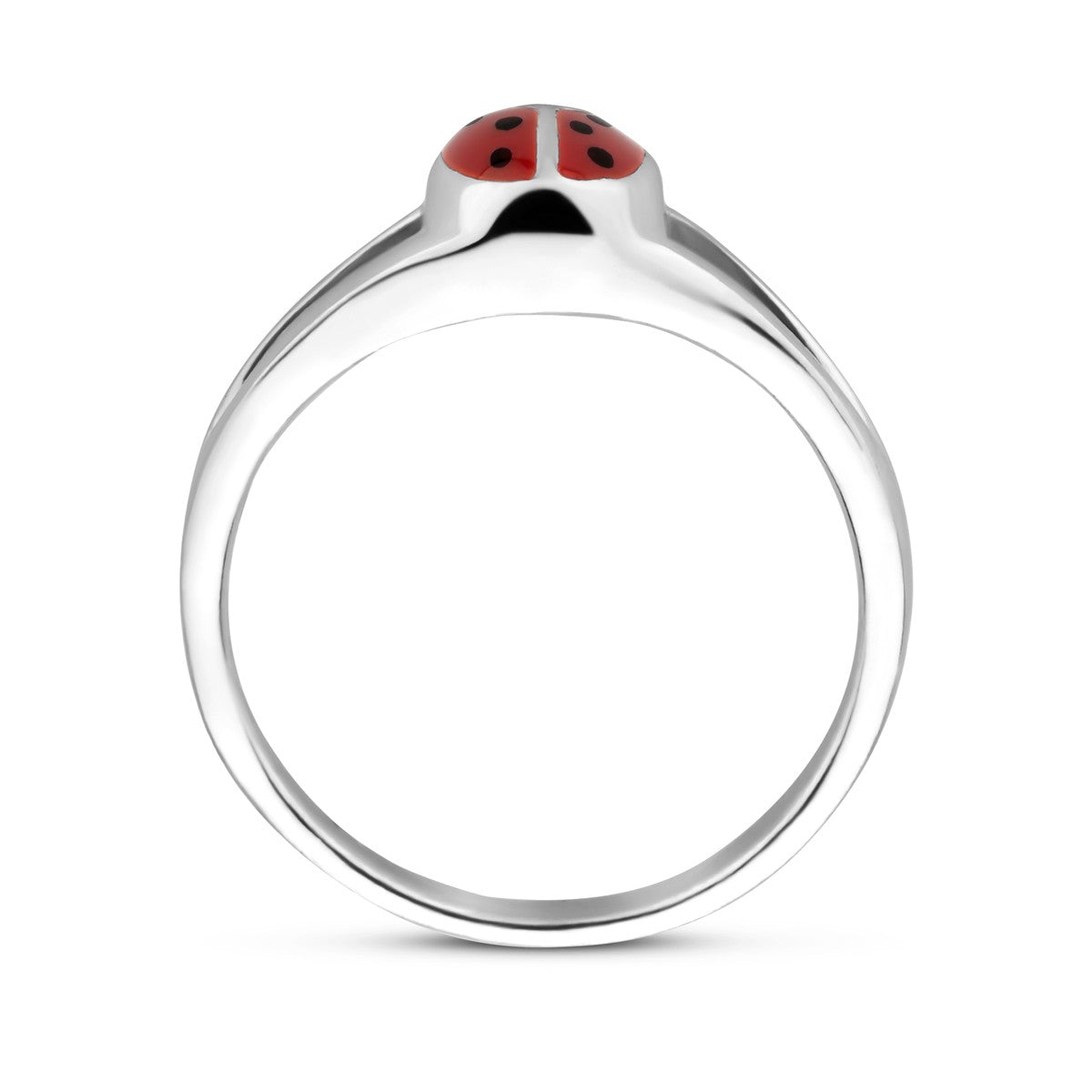 Zilver Ring Lieveheersbeestje Wit 1021833 - PansiteNederland.nl
