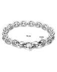 Zilver Wit Armband Jasseron 9 Mm Met Groot Veerslot 19 Cm 1021853 - PansiteNederland.nl