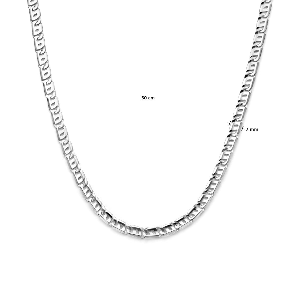 Zilver Wit Collier 7,0 mm 1021894 - PansiteNederland.nl