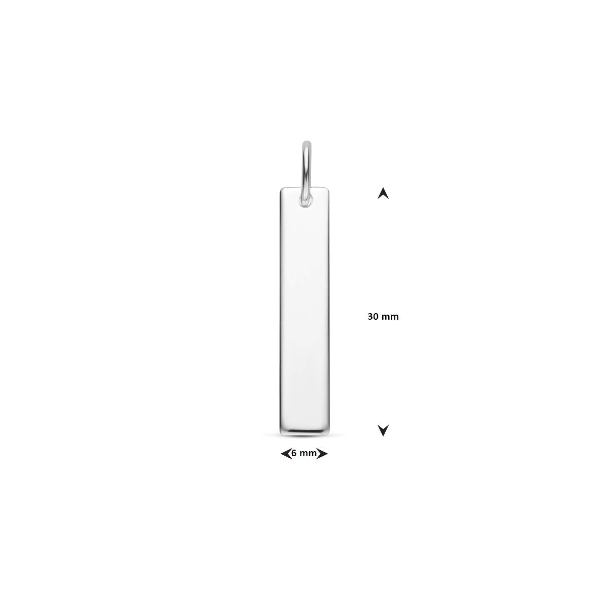zilver graveerhanger 30 mm 1021917 - PansiteNederland.nl