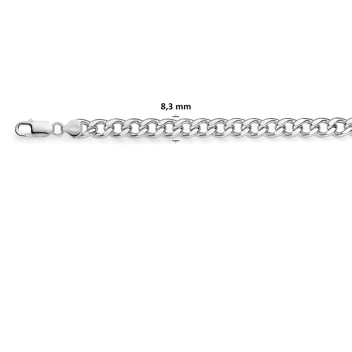 Ketting gourmette zilver 8,3 mm