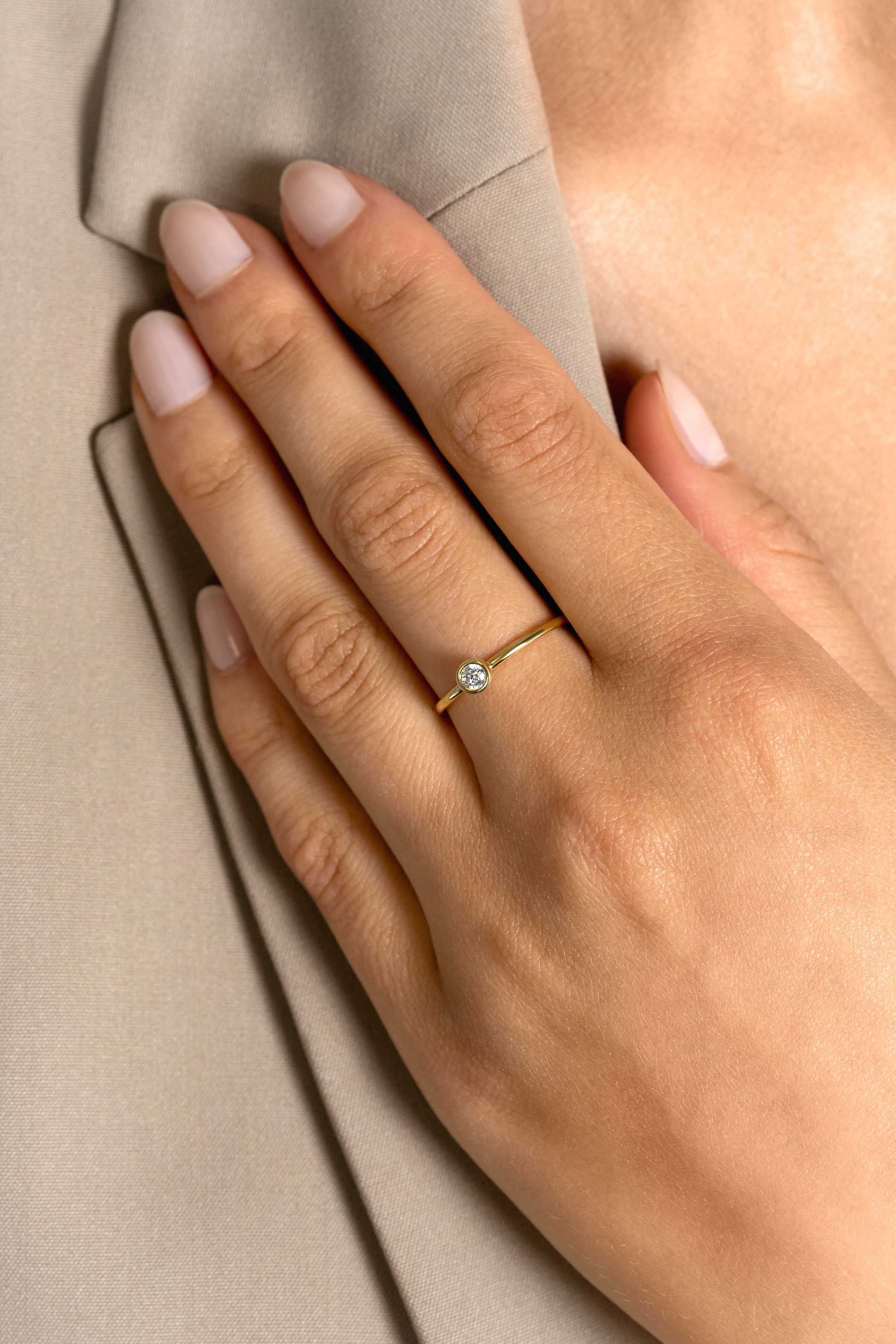 ZINZI 14K Gouden Ring met Witte Zirkonia ZGR371