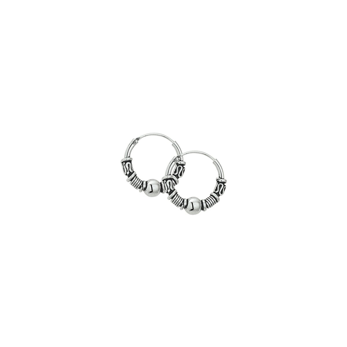 Zilver Geoxideerd Oorringen Oxi Bali 1101328 - PansiteNederland.nl