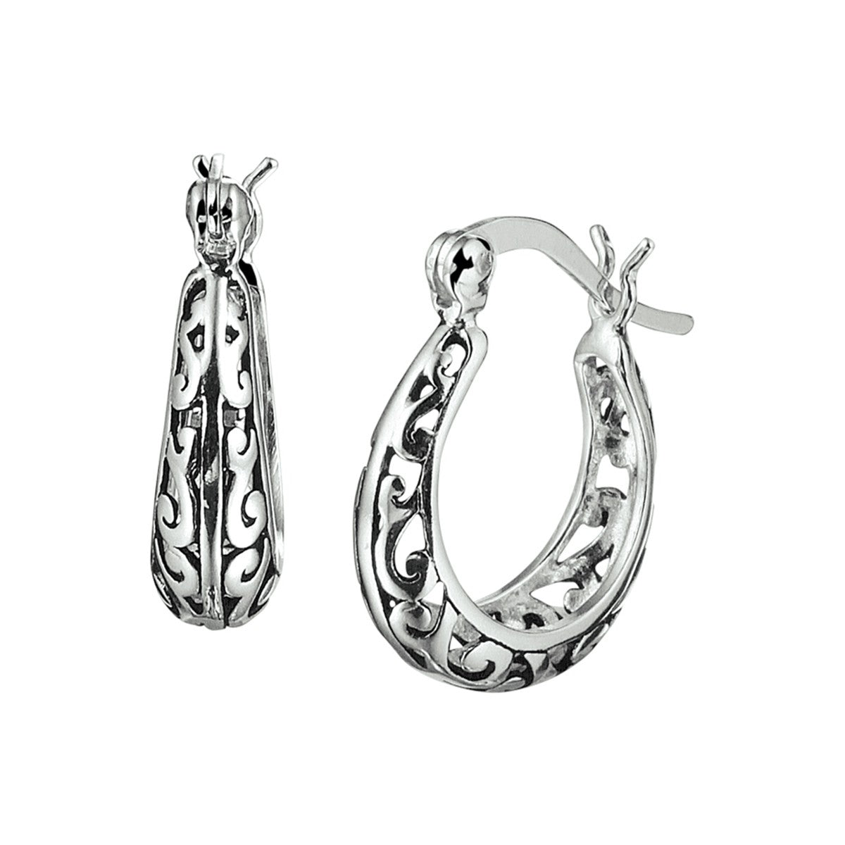 Zilver Geoxideerd Oorringen Oxi Filigrain 1101636 - PansiteNederland.nl