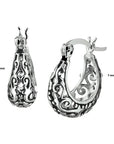 Zilver Geoxideerd Oorringen Oxi Filigrain 1101637 - PansiteNederland.nl