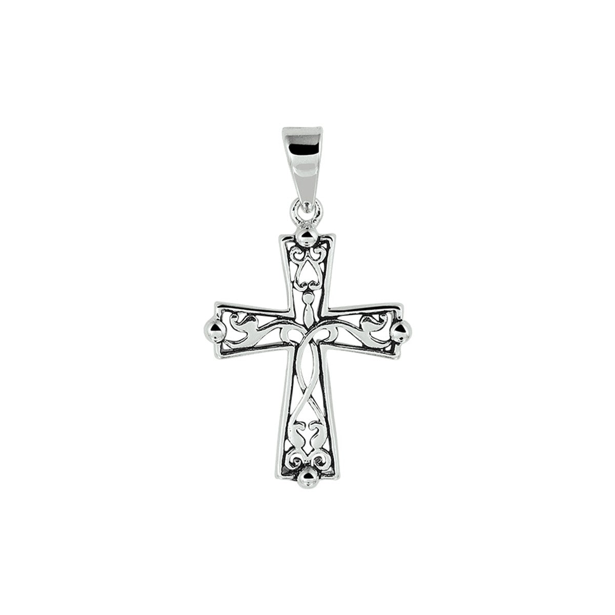 zilver geoxideerd hanger oxi kruis 1101639 - PansiteNederland.nl