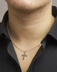 zilver geoxideerd hanger oxi kruis 1101639 - PansiteNederland.nl