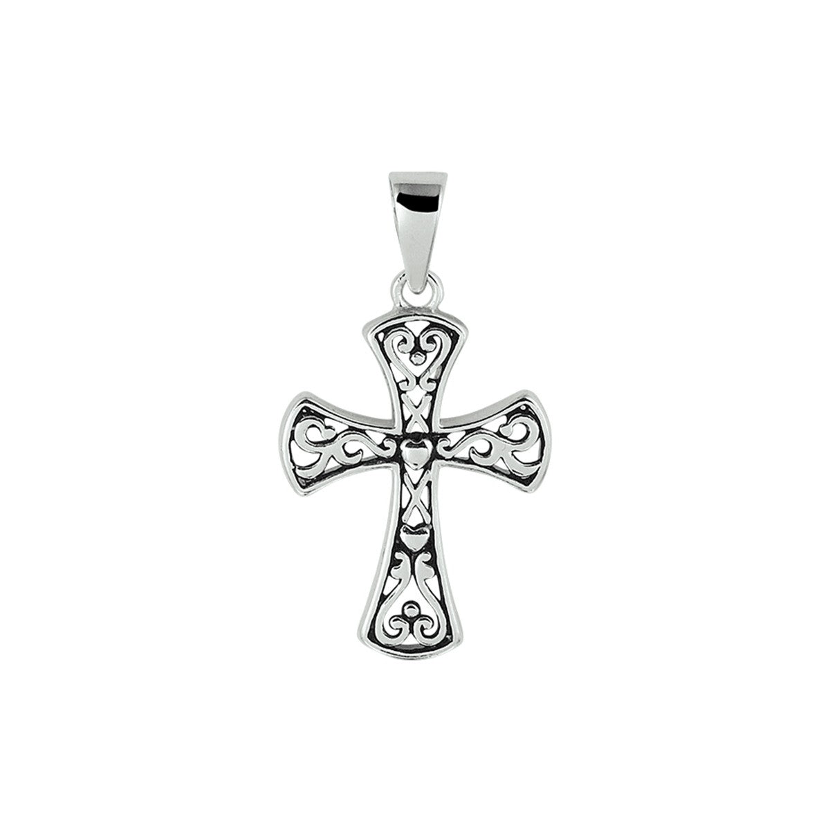 zilver geoxideerd hanger oxi kruis 1101640 - PansiteNederland.nl