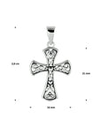 zilver geoxideerd hanger oxi kruis 1101640 - PansiteNederland.nl