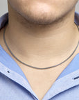 Zilver Geoxideerd Collier Oxi Vossestaart 2,0 mm 1101663