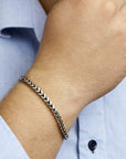 Zilver Geoxideerd Armband Oxi Gourmette 4,6 mm 1101670 - PansiteNederland.nl