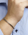 Zilver Geoxideerd Armband Oxi Gourmette 3,7 mm 1101678