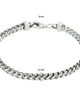 armband oxi gourmette 3,7 mm zilver geoxideerd